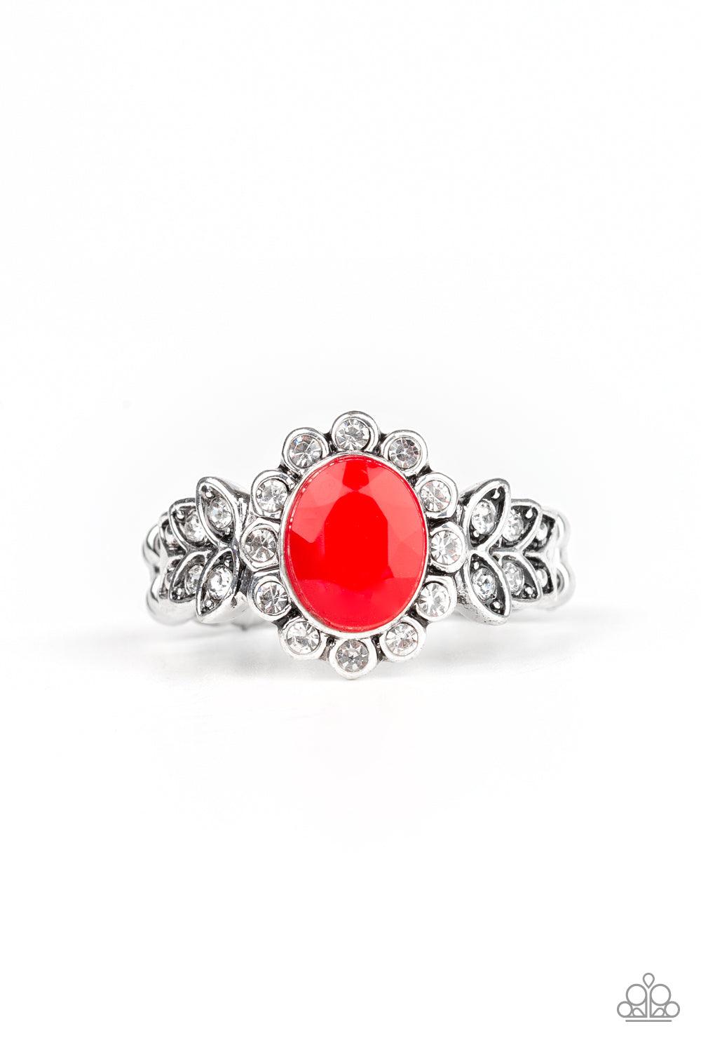 Paparazzi Accessories-Glitter Garden - Red Ring