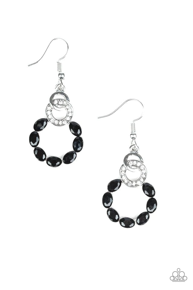 Diamond Deluxe Black Earrings - Jewelry by Bretta