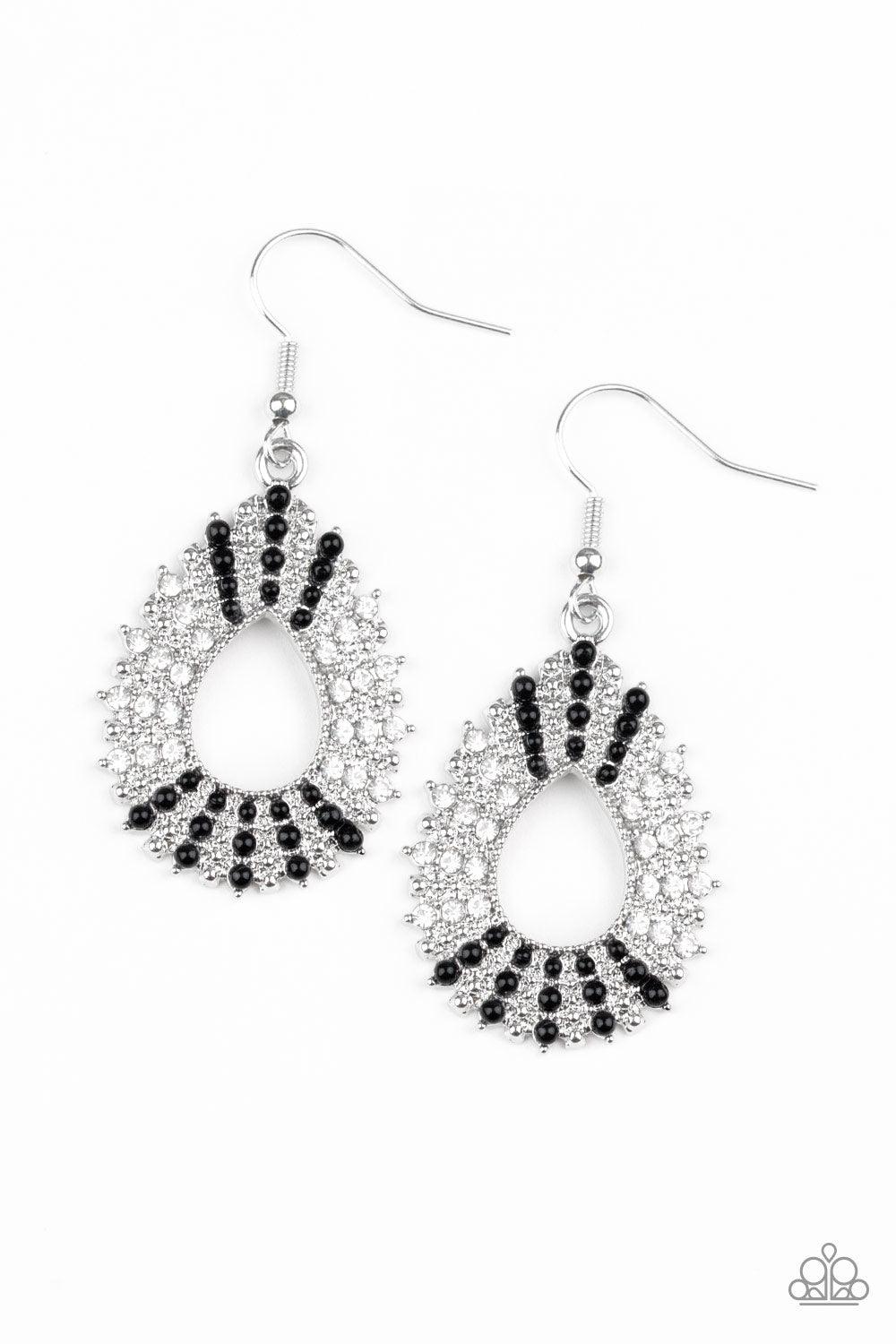 Paparazzi Accessories-Diva Dream - Black Earrings