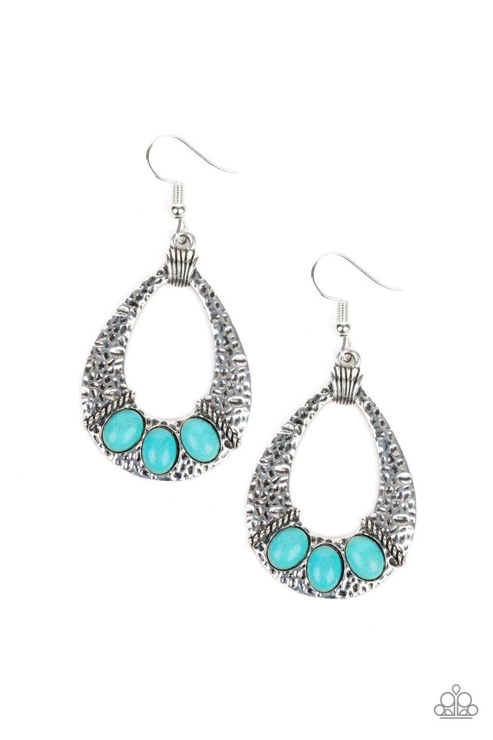 Paparazzi Accessories-Terra Terrific - Blue Earrings