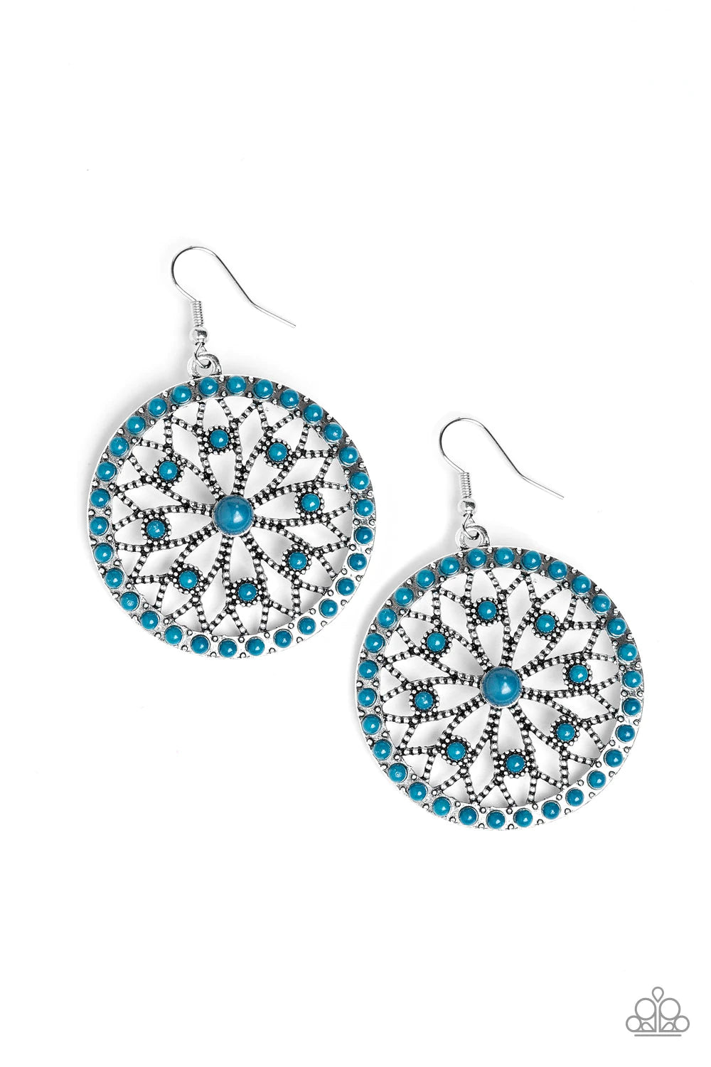 Merry Mandalas Blue Earrings - Jewelry by Bretta