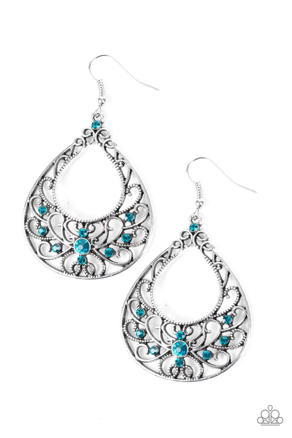 Paparazzi Accessories-Vine Shine - Blue Earrings
