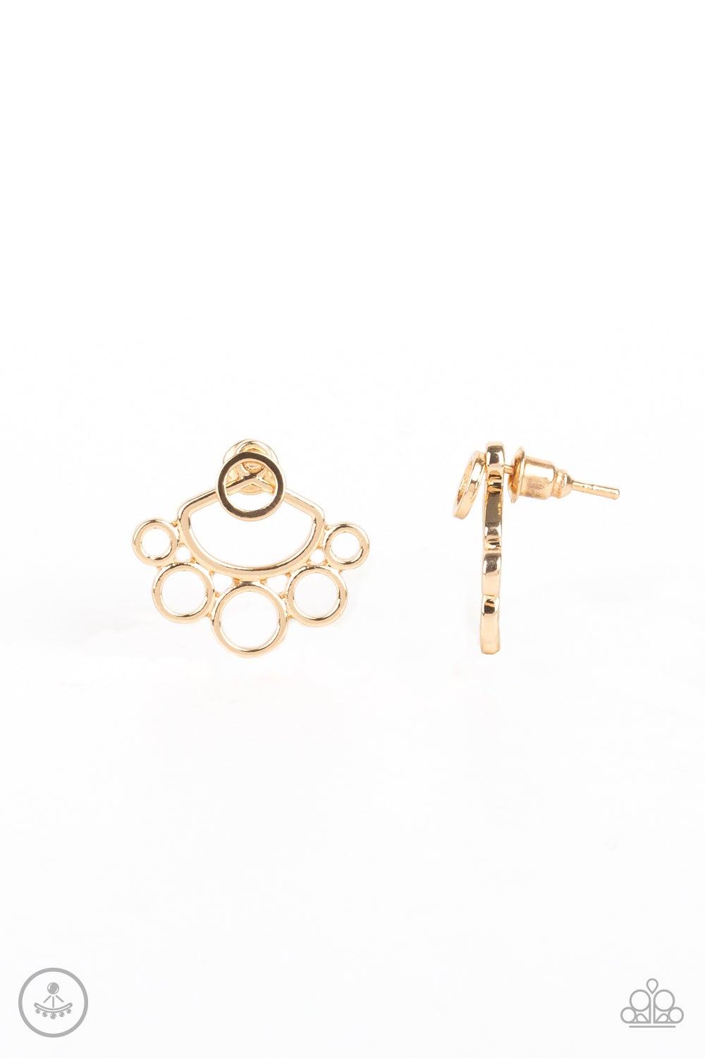 Paparazzi Accessories-Completely Surrounded - Gold Earrings