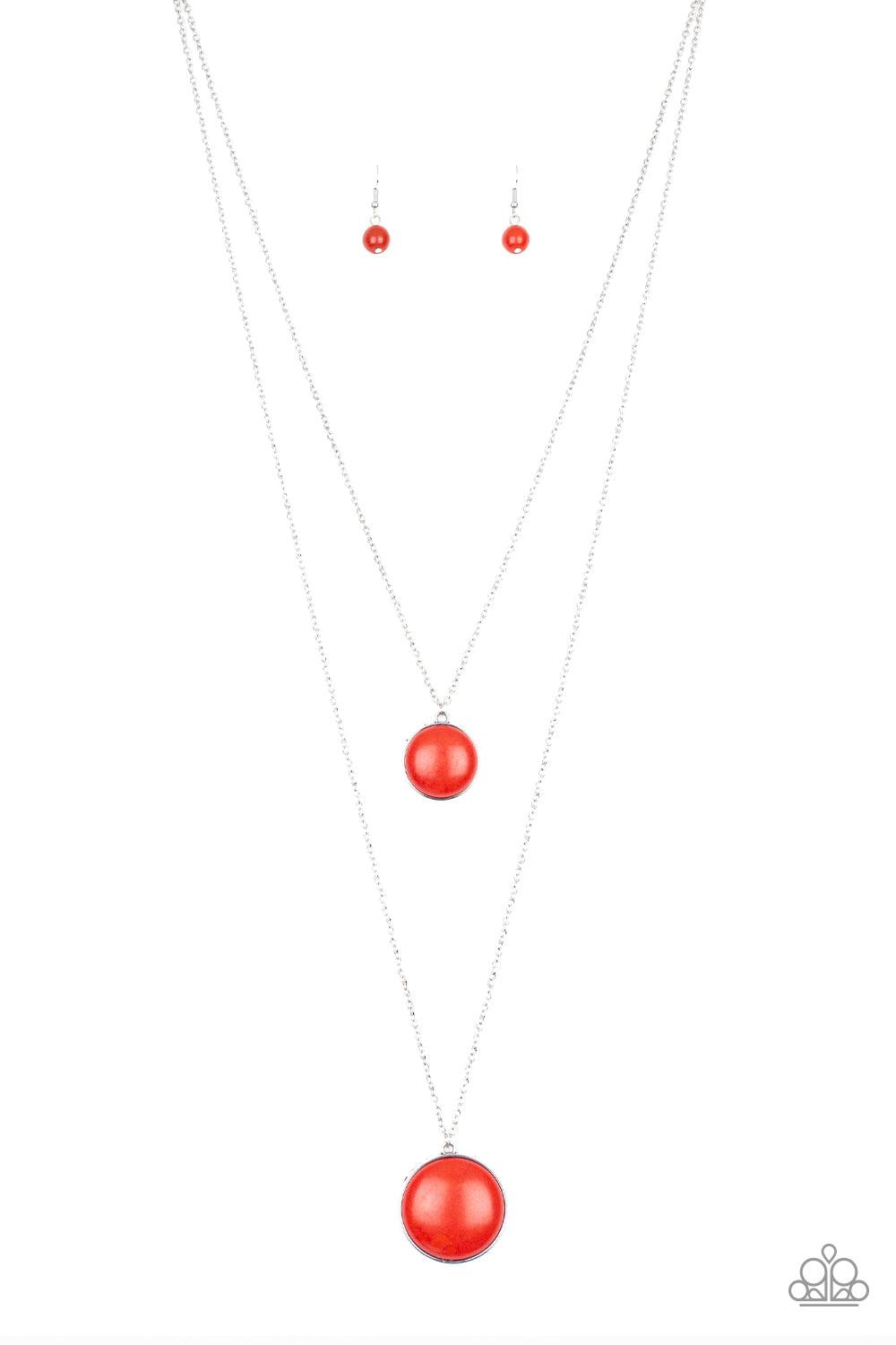 Desert Medallions Red Necklace - Jewelry by Bretta