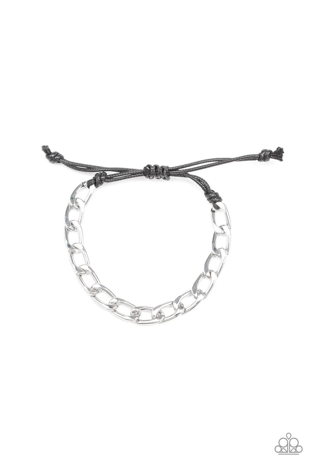 Paparazzi Accessories-Goalpost - Silver Urban Bracelet - jewelrybybretta