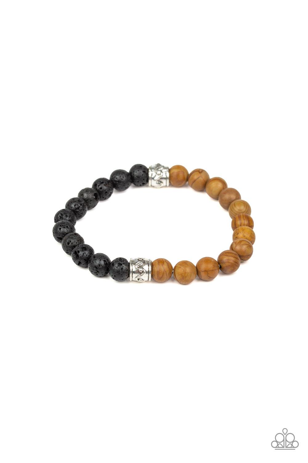Paparazzi Accessories-Tuned In - Brown Bracelet
