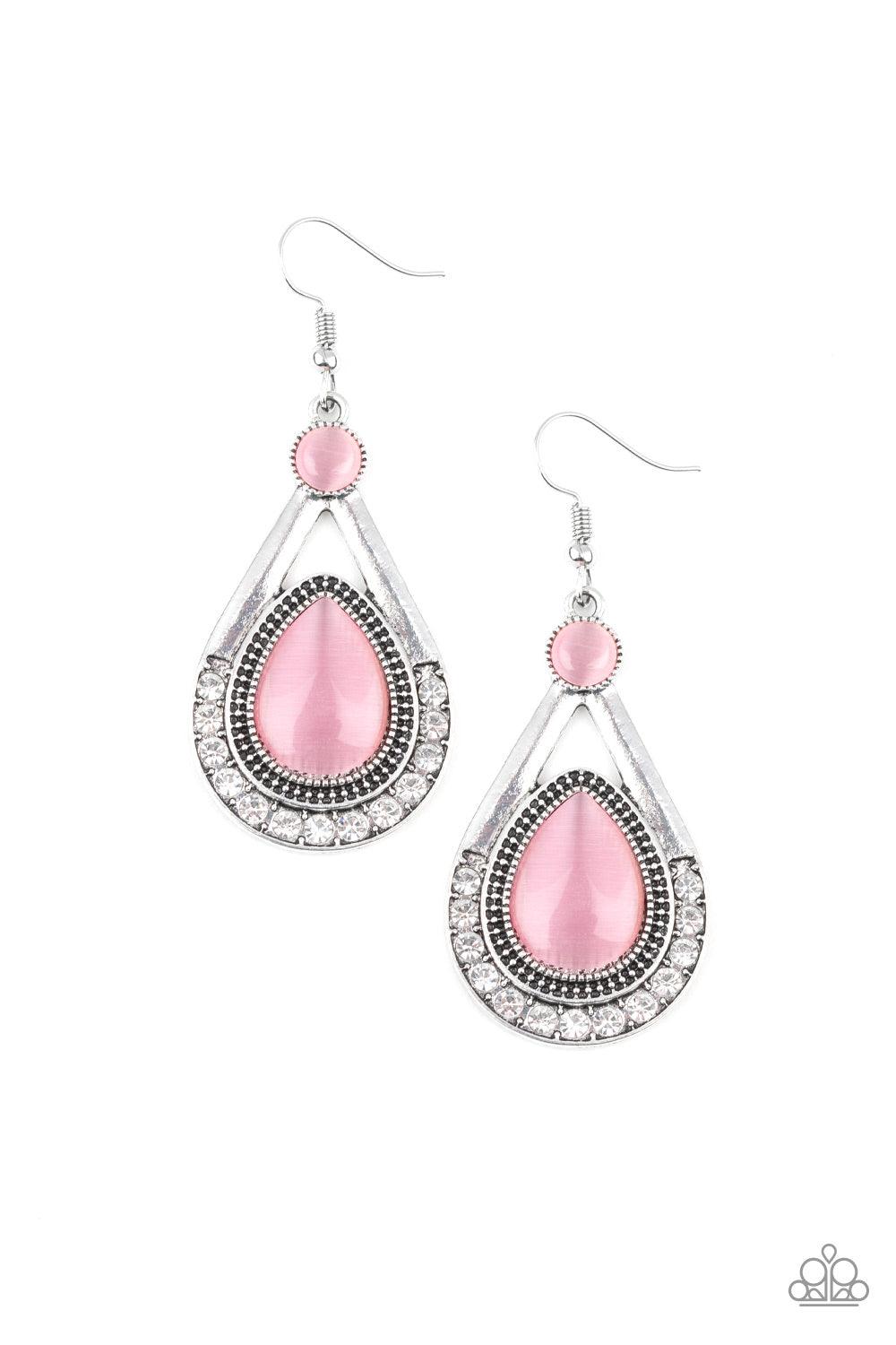 Paparazzi Accessories-Pro Glow - Pink Earrings