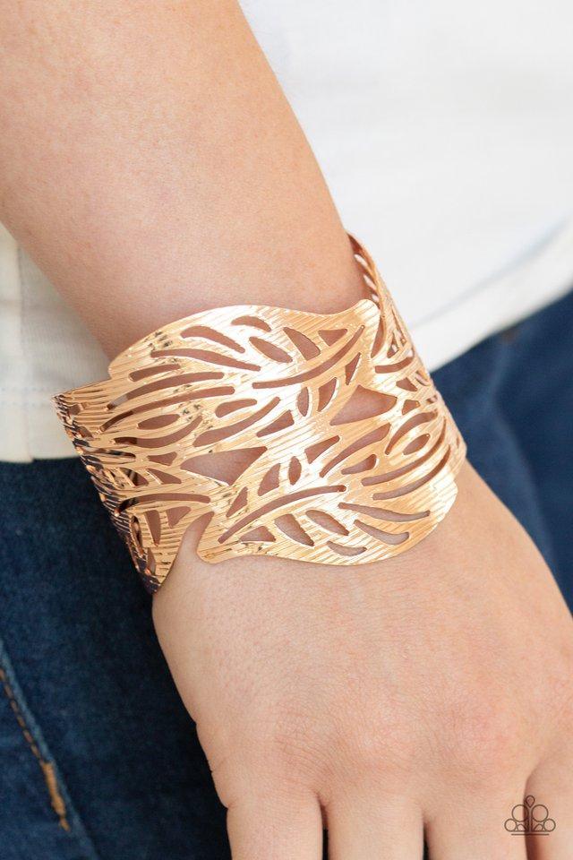 Leafy Lei Rose Gold Bracelet - Jewelry by Bretta