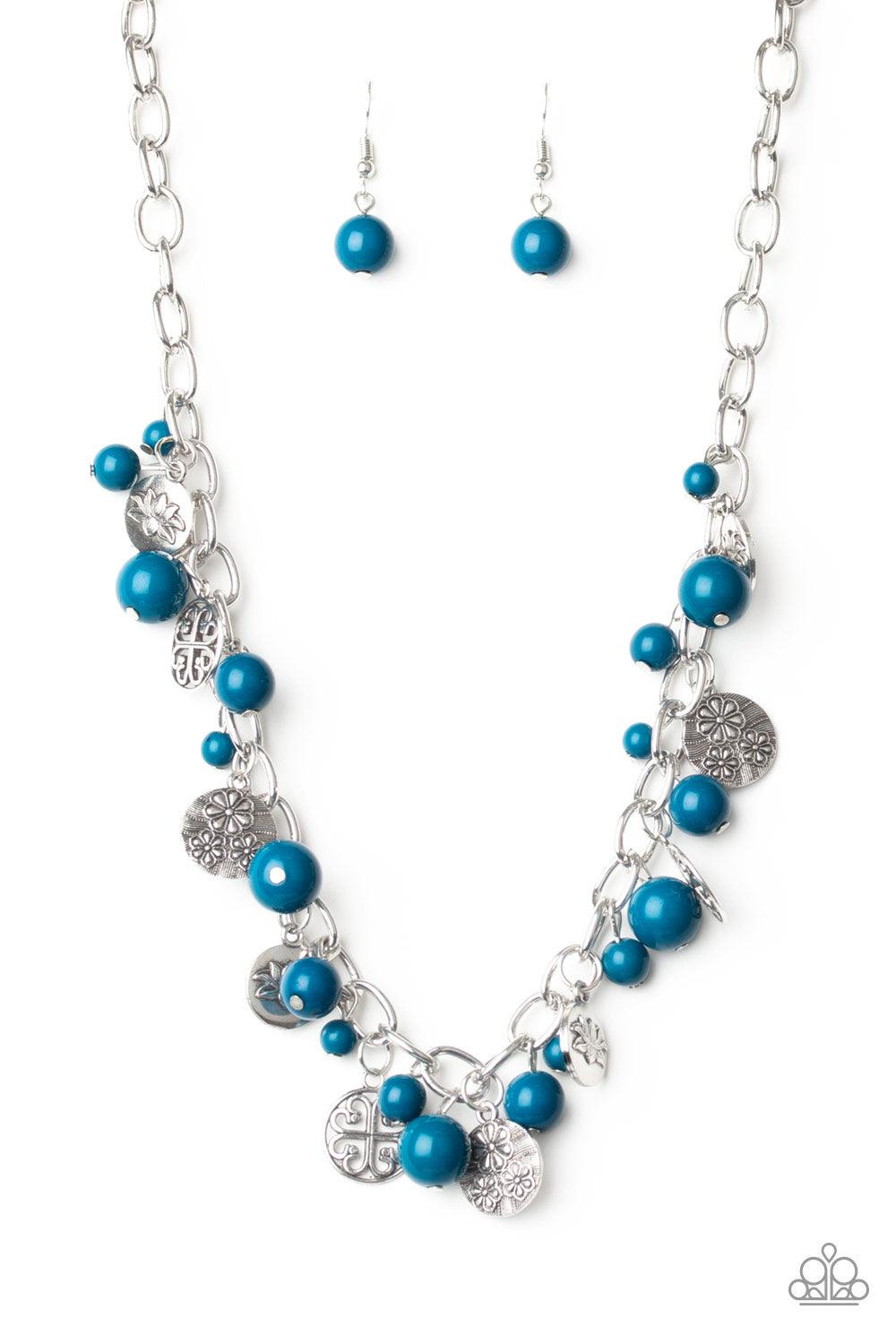 Paparazzi Accessories-Guru Garden Blue Necklace