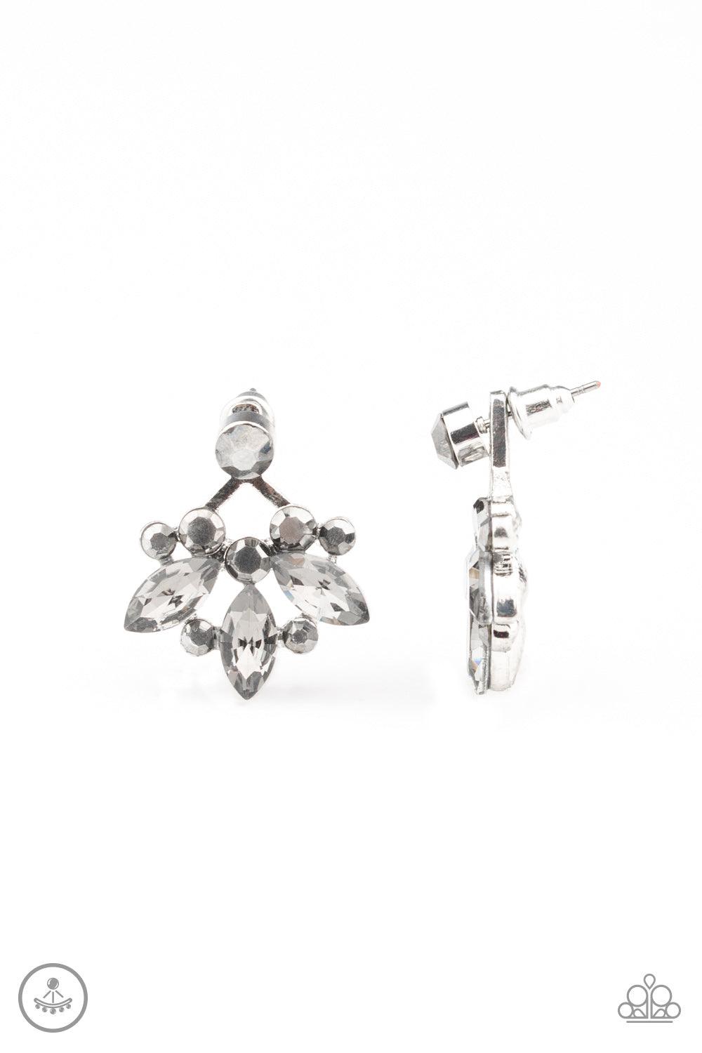 Paparazzi Accessories-Crystal Constellations - Silver Earrings