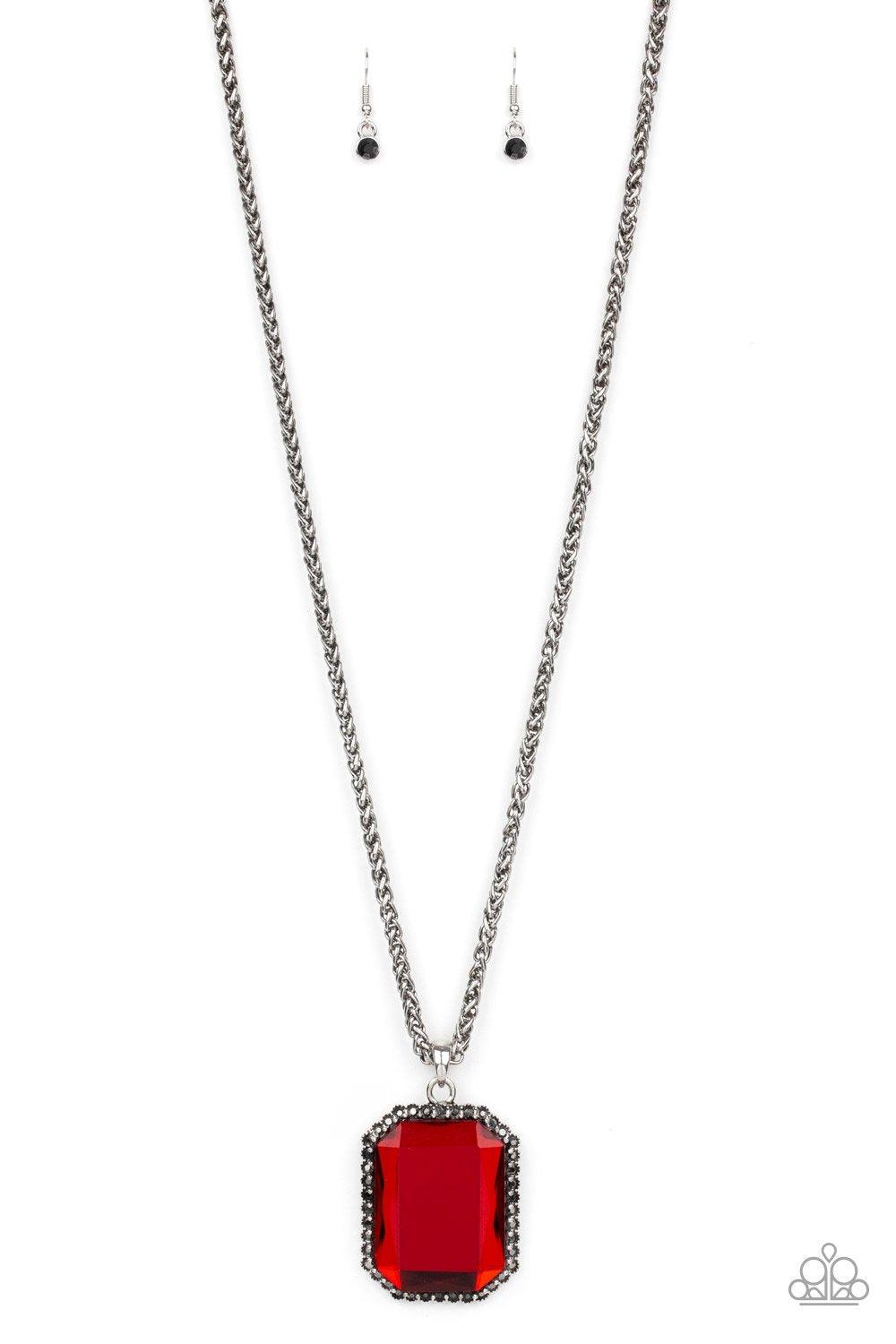 Paparazzi Accessories-Let Your HEIR Down - Red Necklace