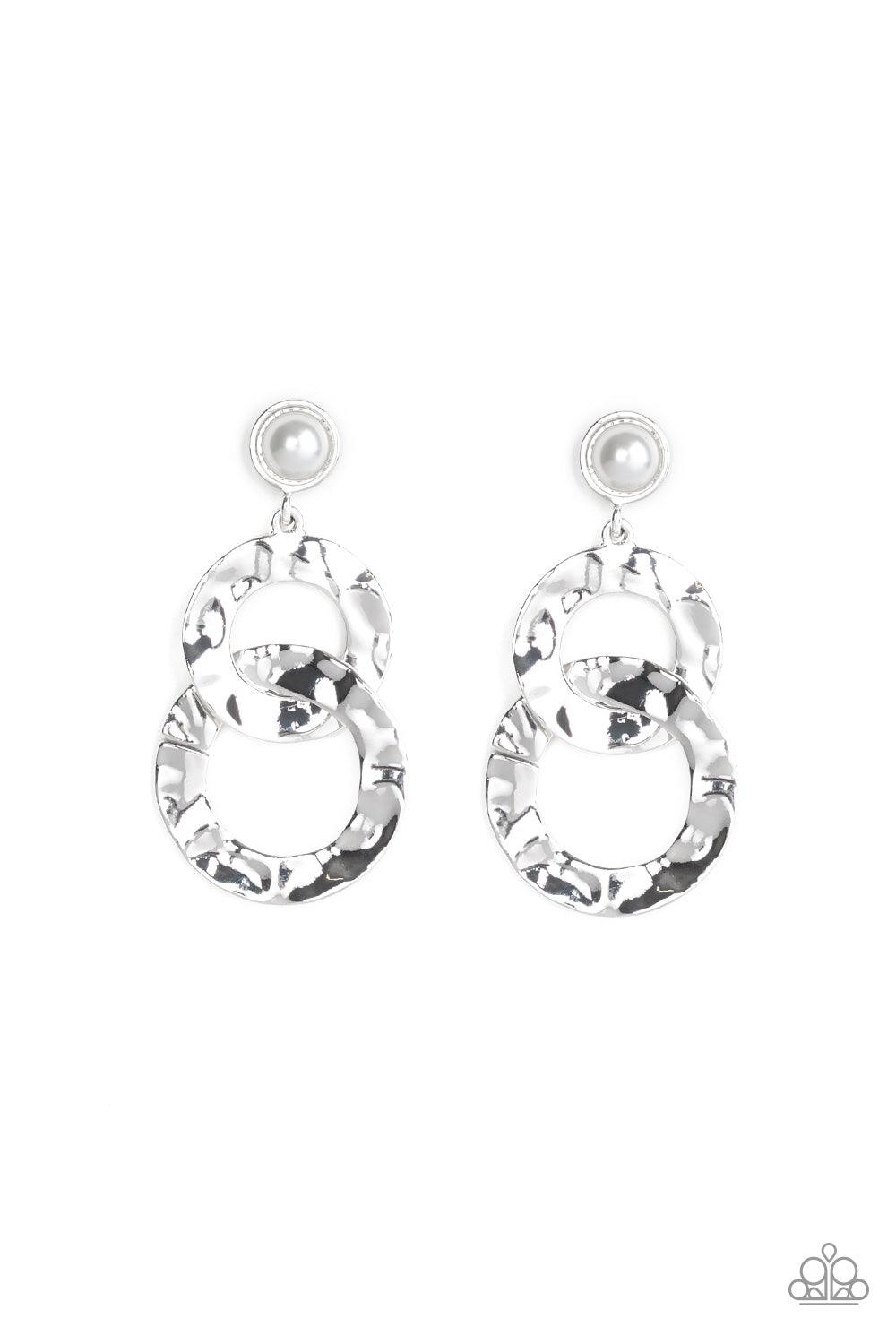 Paparazzi Accessories-On Scene - White Earrings