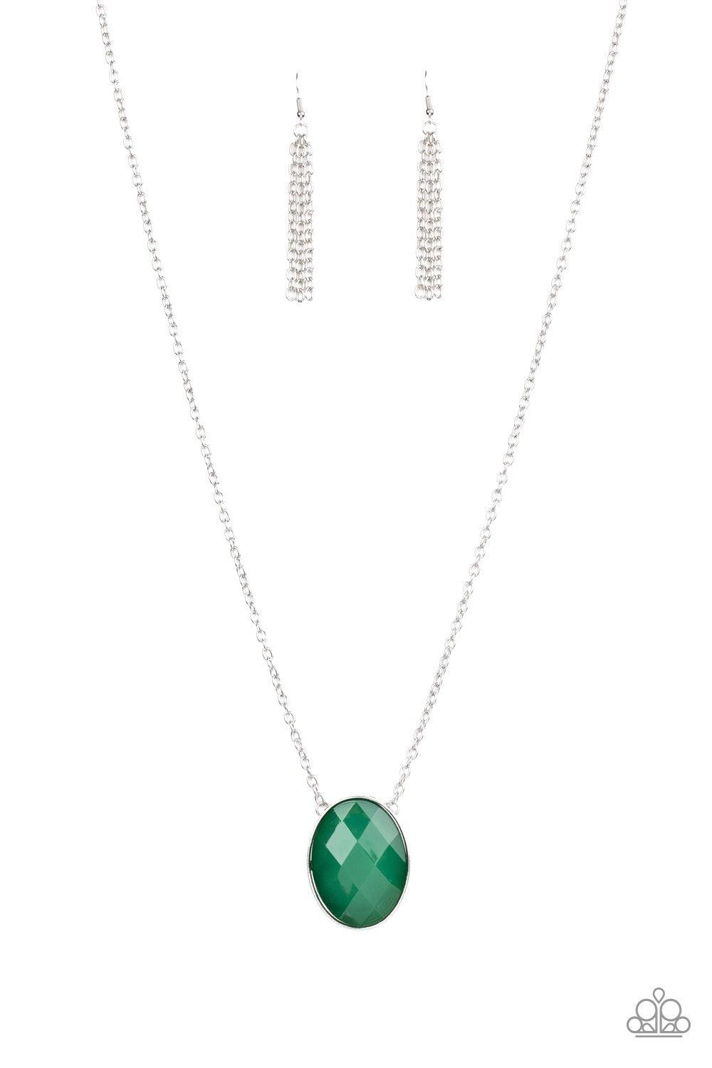 Intensely Illuminated Green Necklace - Jewelry by Bretta