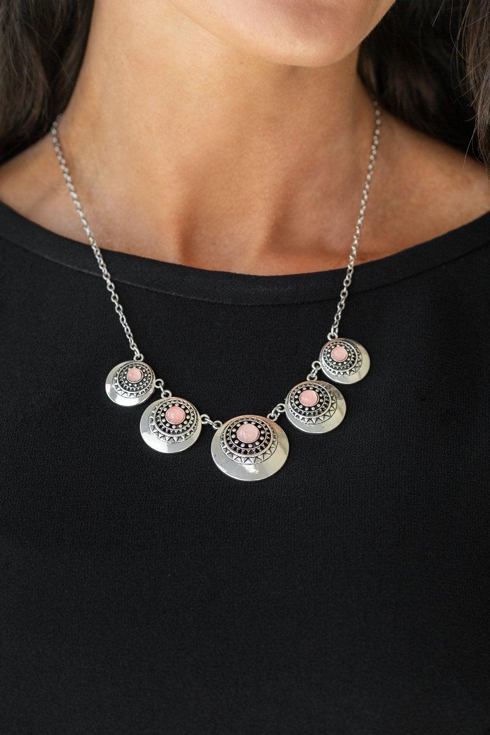 Paparazzi Accessories-Solar Beam - Pink Necklace
