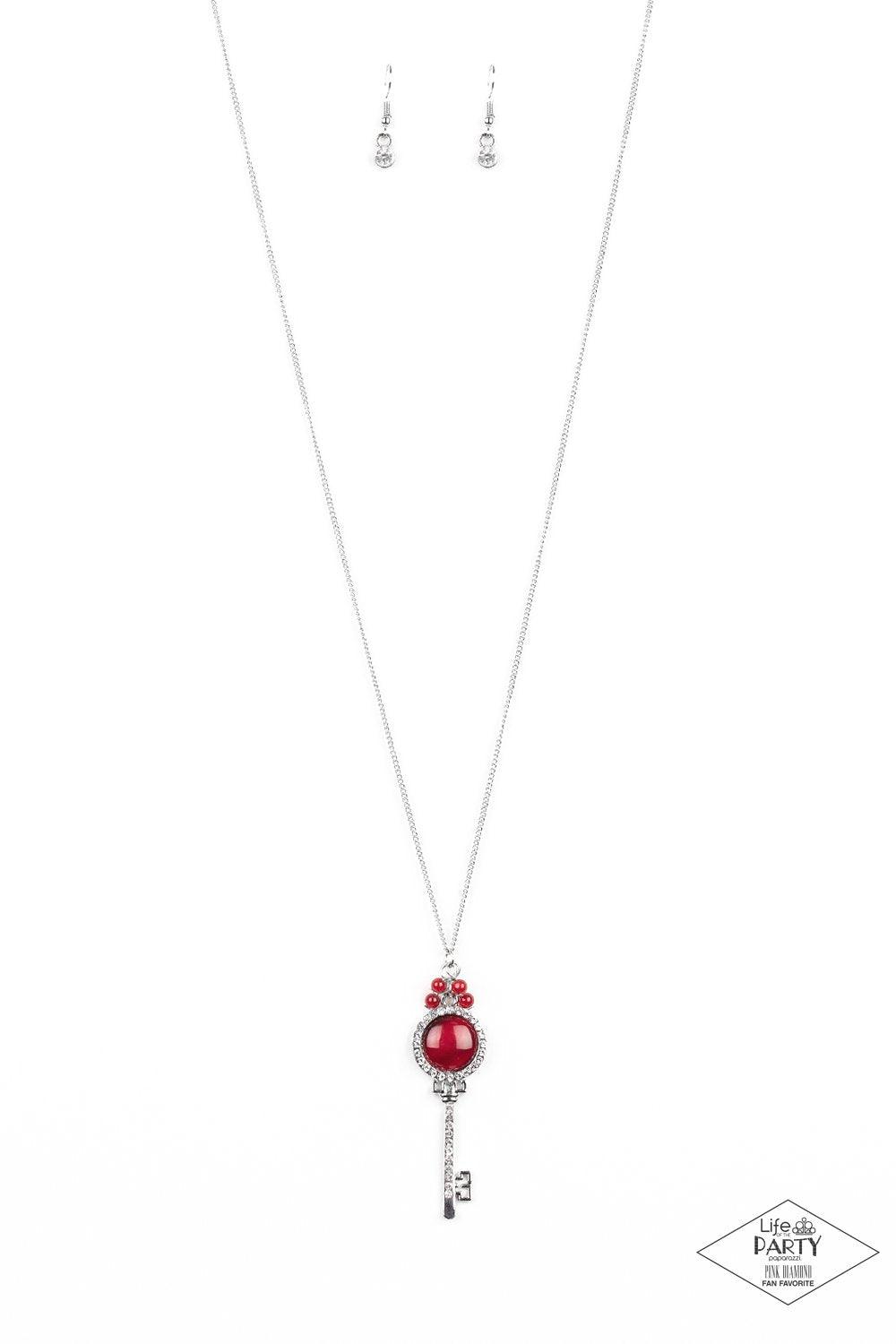 Paparazzi Accessories-Unlock Every Door - Red Necklace