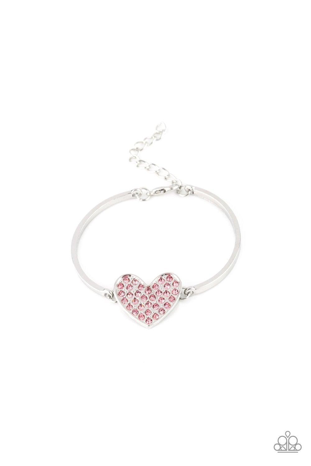 Paparazzi Accessories-Heart-Stopping Shimmer - Pink Bracelet