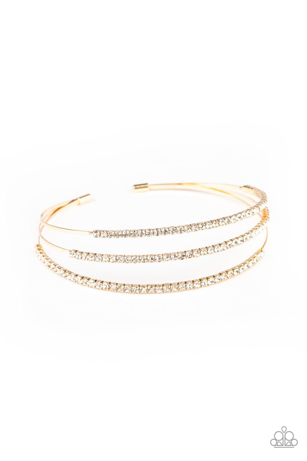 Paparazzi Accessories-Iridescently Infatuated - Gold Cuff Bracelet