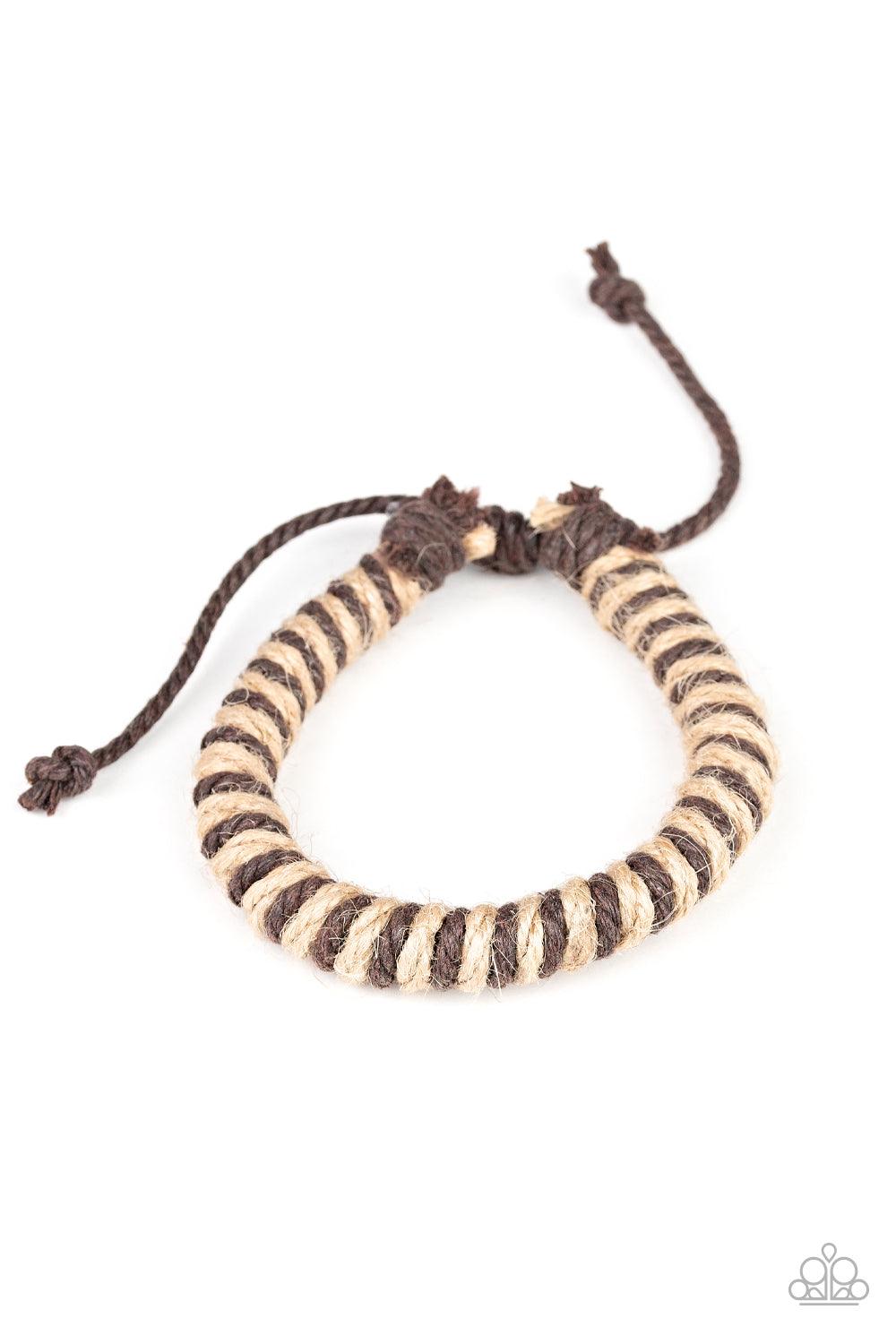 Paparazzi Accessories-Island Hopper - Brown Urban Bracelet