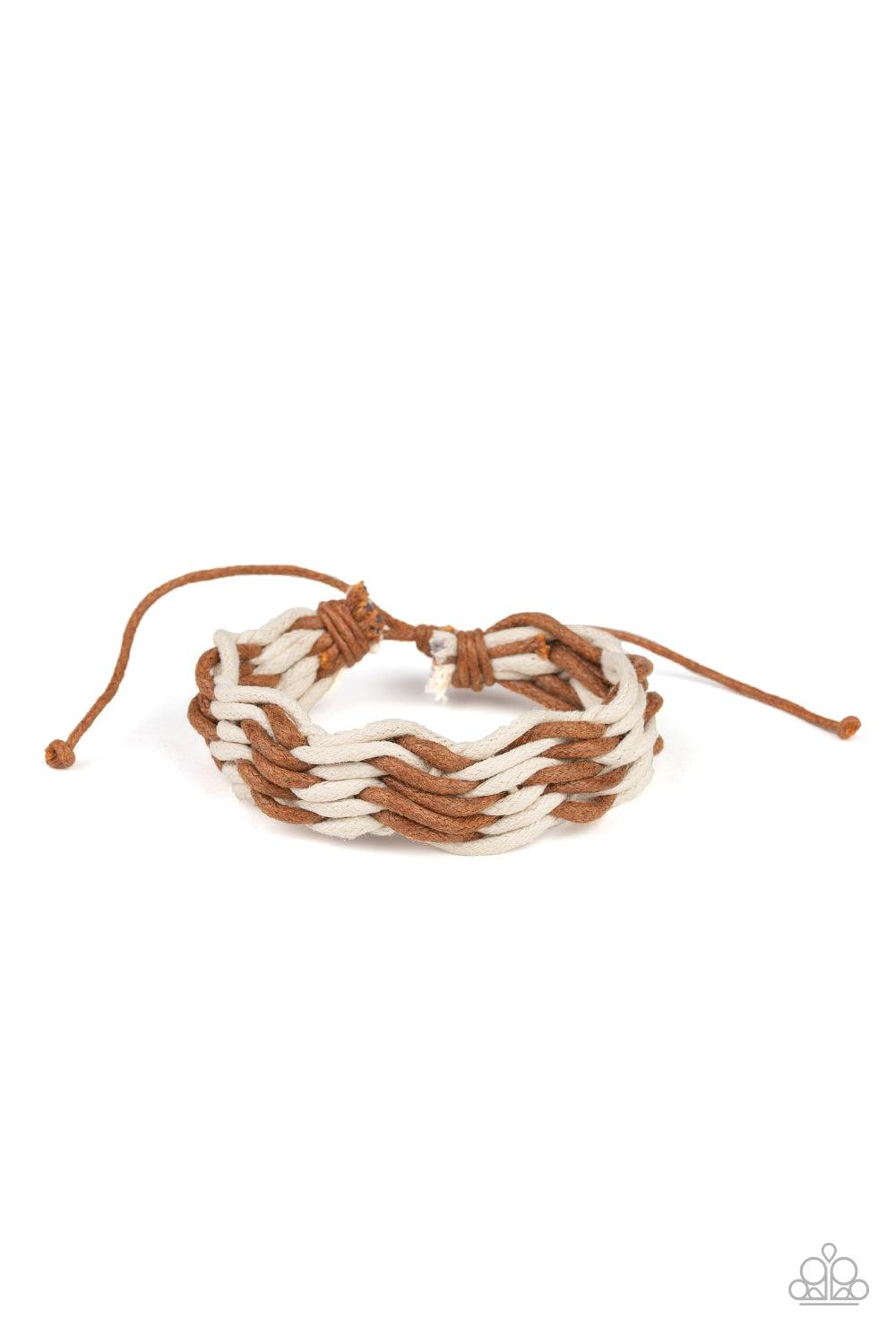 Paparazzi Accessories-WEAVE High and Dry - Brown Urban Bracelet