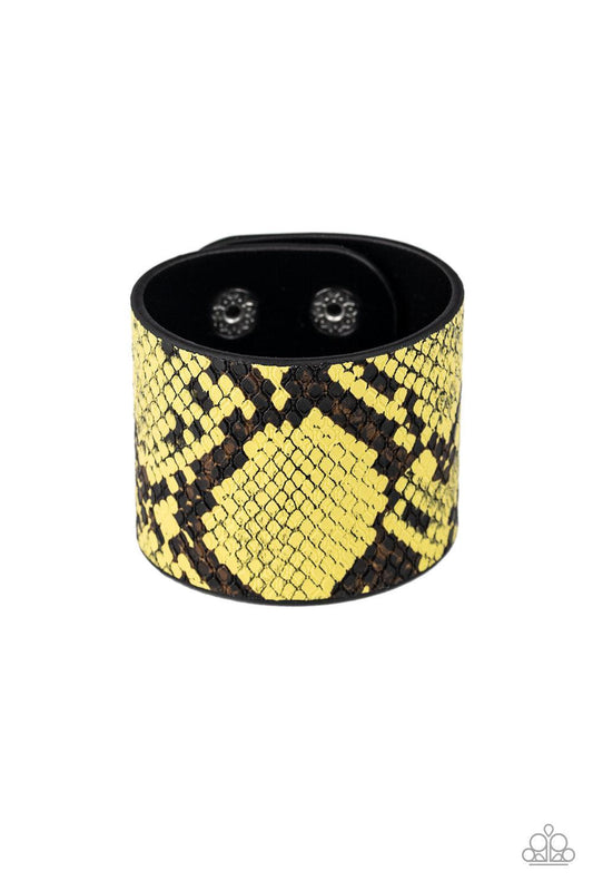 Paparazzi Accessories-The Rest Is HISS-tory - Yellow Bracelet