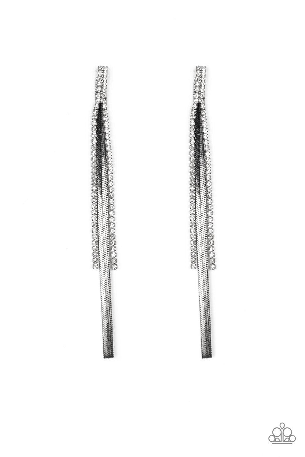 Paparazzi Accessries-Flavor of the SLEEK - Black Earrings