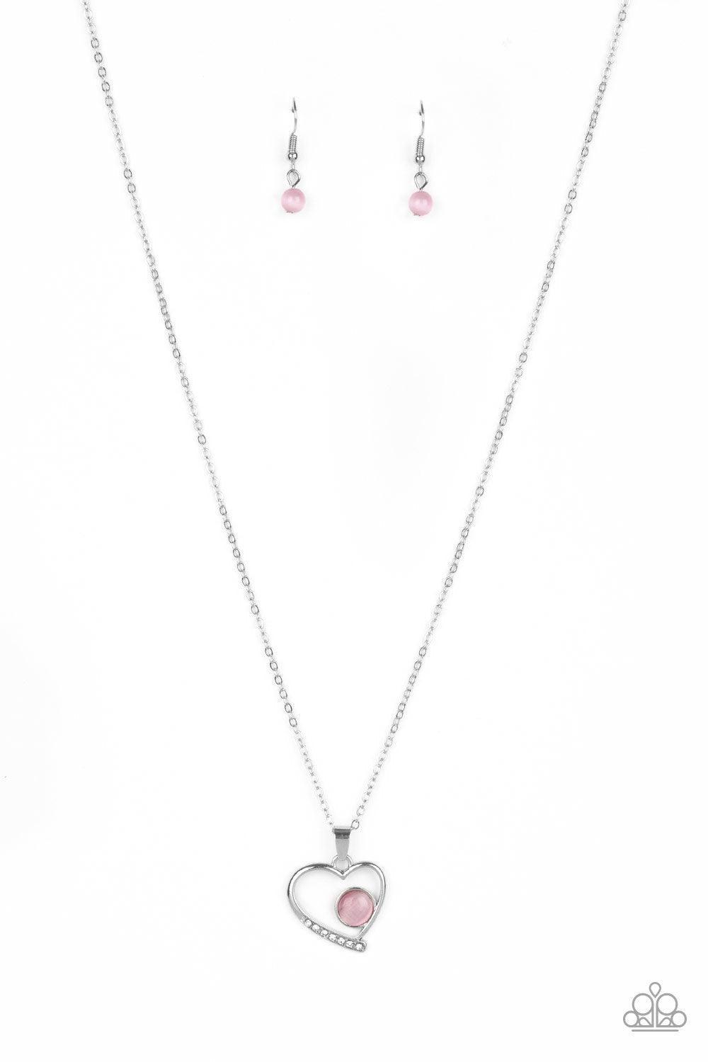Paparazzi Accessories-Heart Full of Love - Pink Necklace