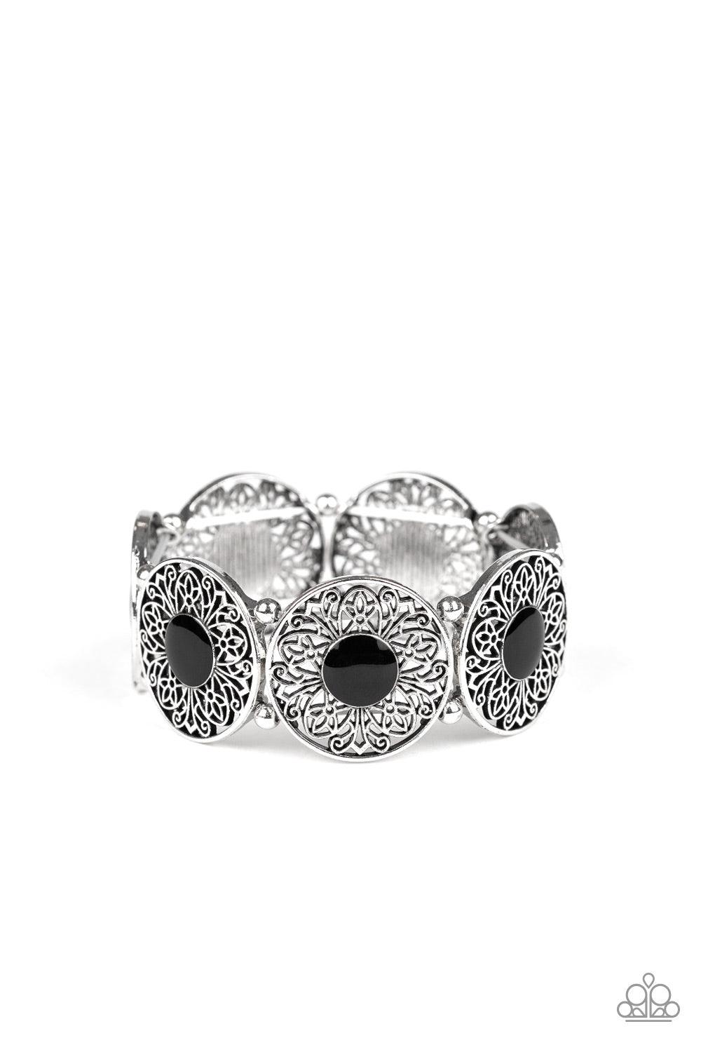 Paparazzi Accessories-Painted Garden - Black Bracelet
