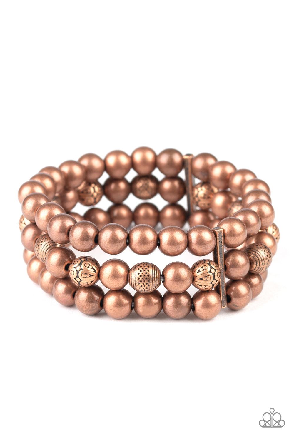 Paparazzi Accessories-Trail Treasure - Copper Bracelet