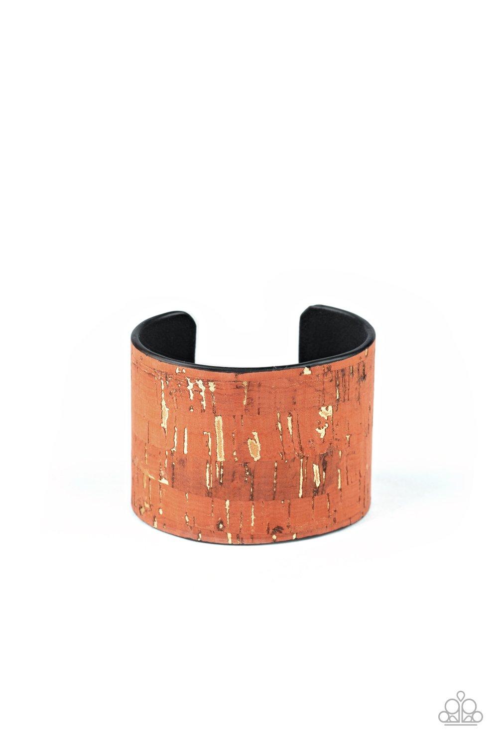 Paparazzi Accessories-Up To Scratch - Orange Cuff Bracelet