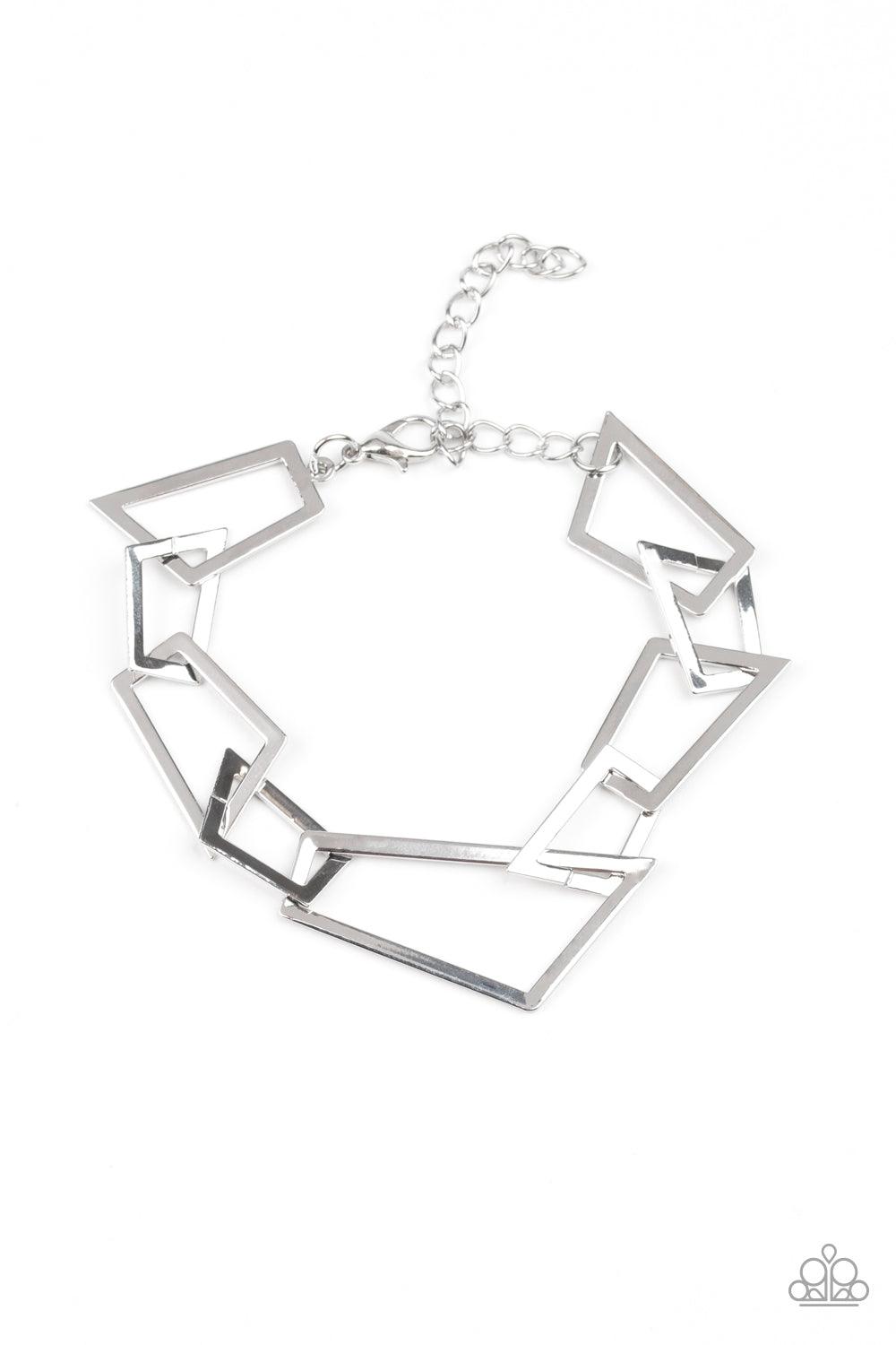 Paparazzi Accessories-Shattered Shine - Silver Bracelet