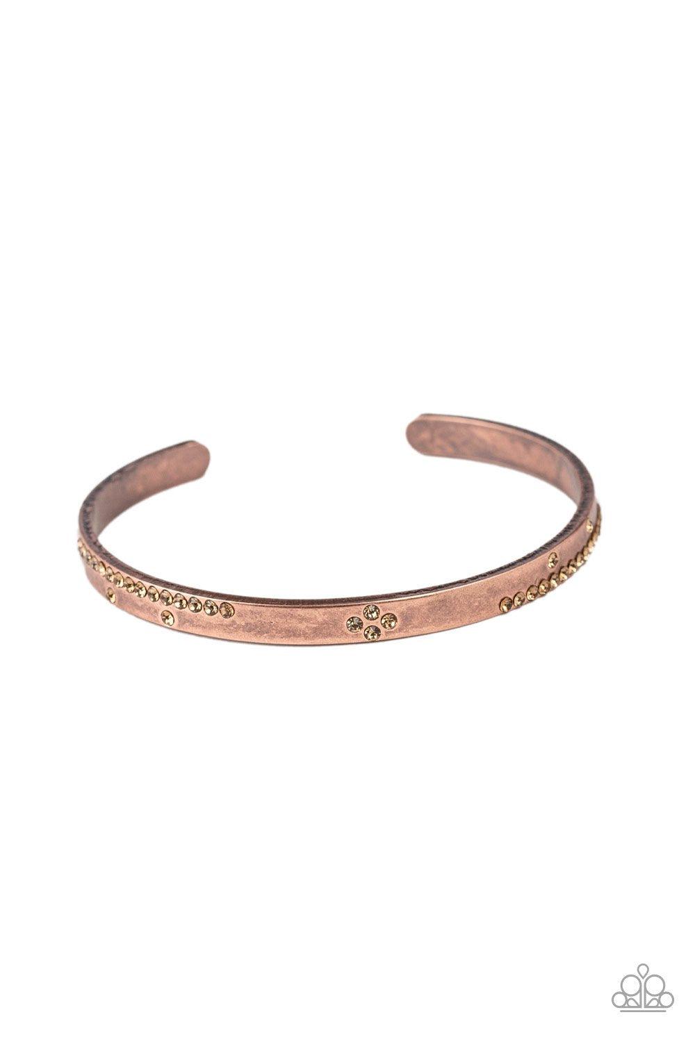 Paparazzi Accessories-Dainty Dazzle - Copper Bracelet