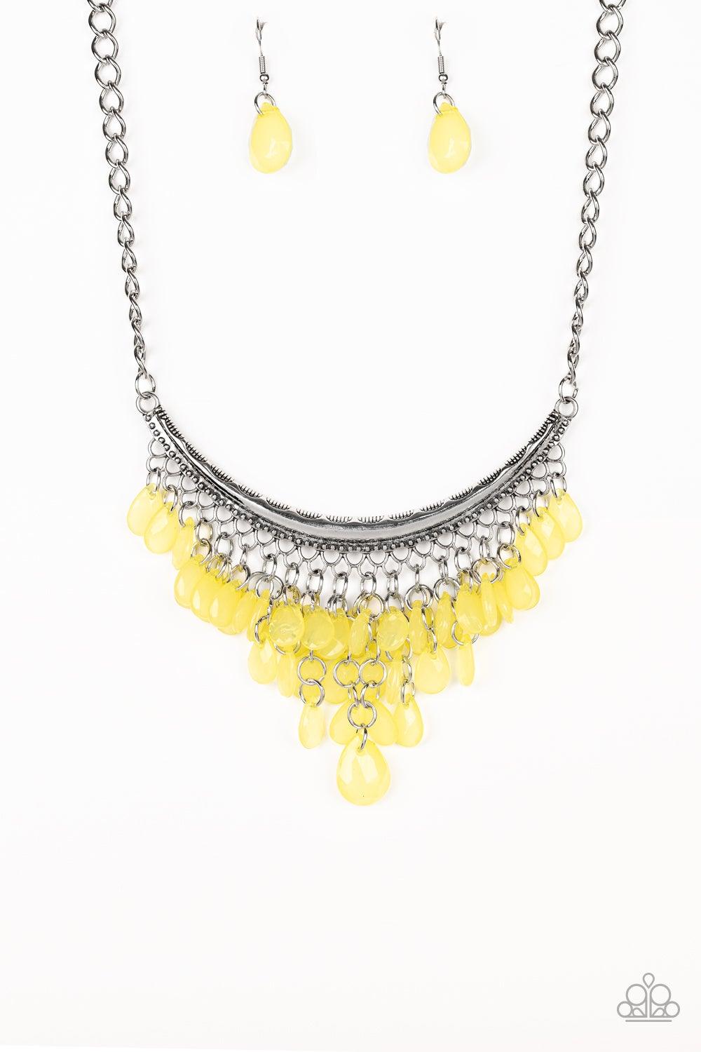 Paparazzi Accessories-Rio Rainfall - Yellow Necklace
