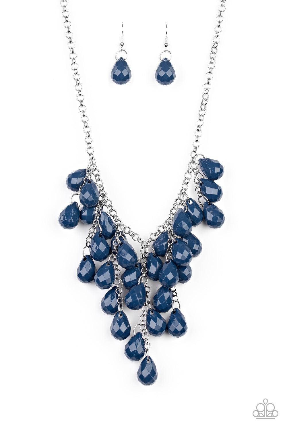 Paparazzi Accessories-Serenely Scattered - Blue Necklace