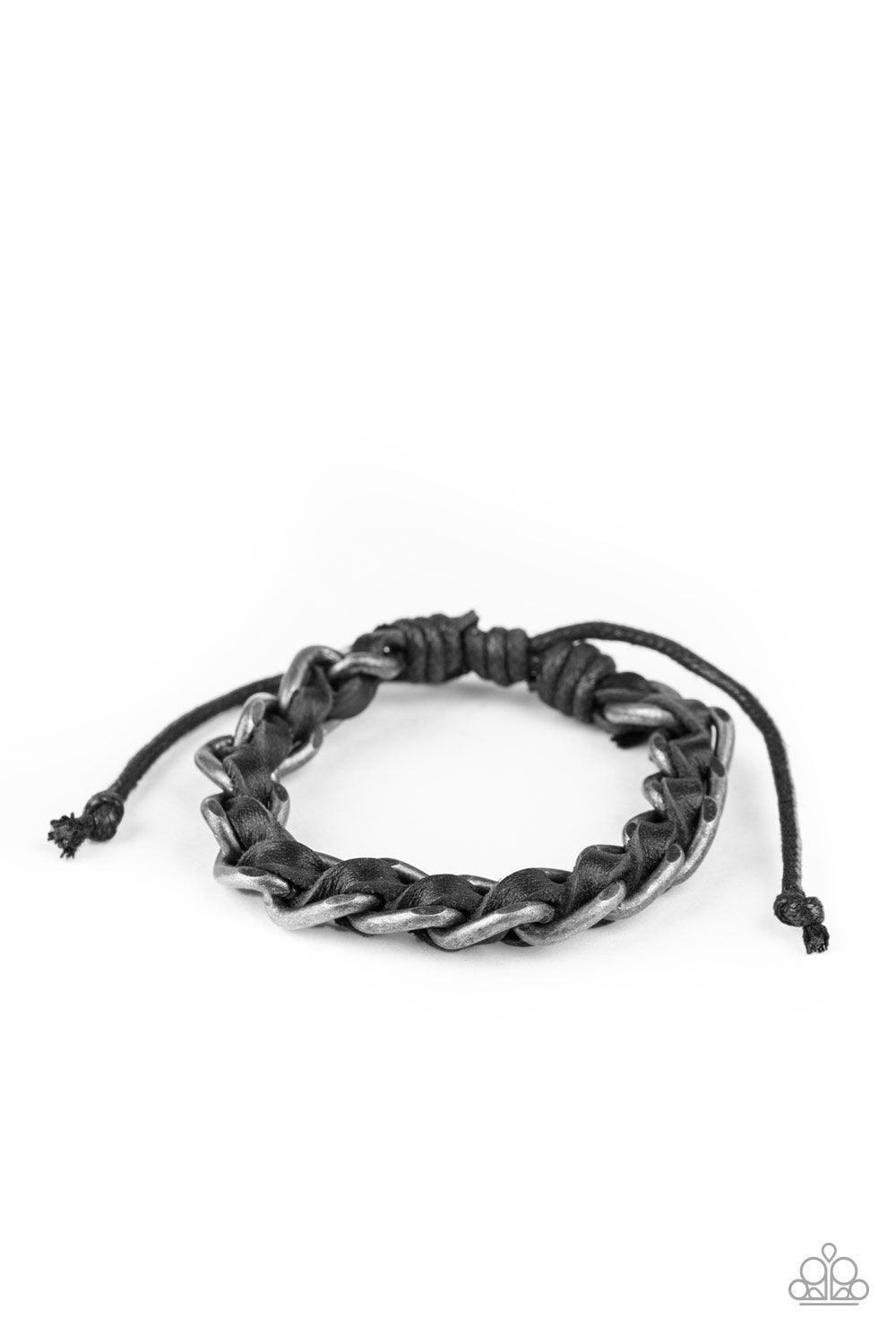 Paparazzi Accessories-Grease Monkey - Black Urban Bracelet