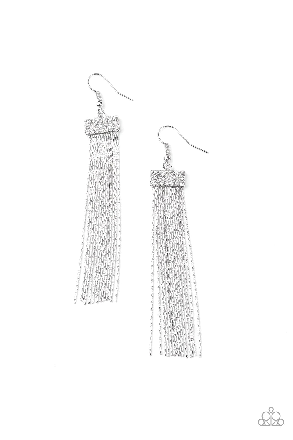 Twinkling Tapestry White Earrings - Jewelry by Bretta