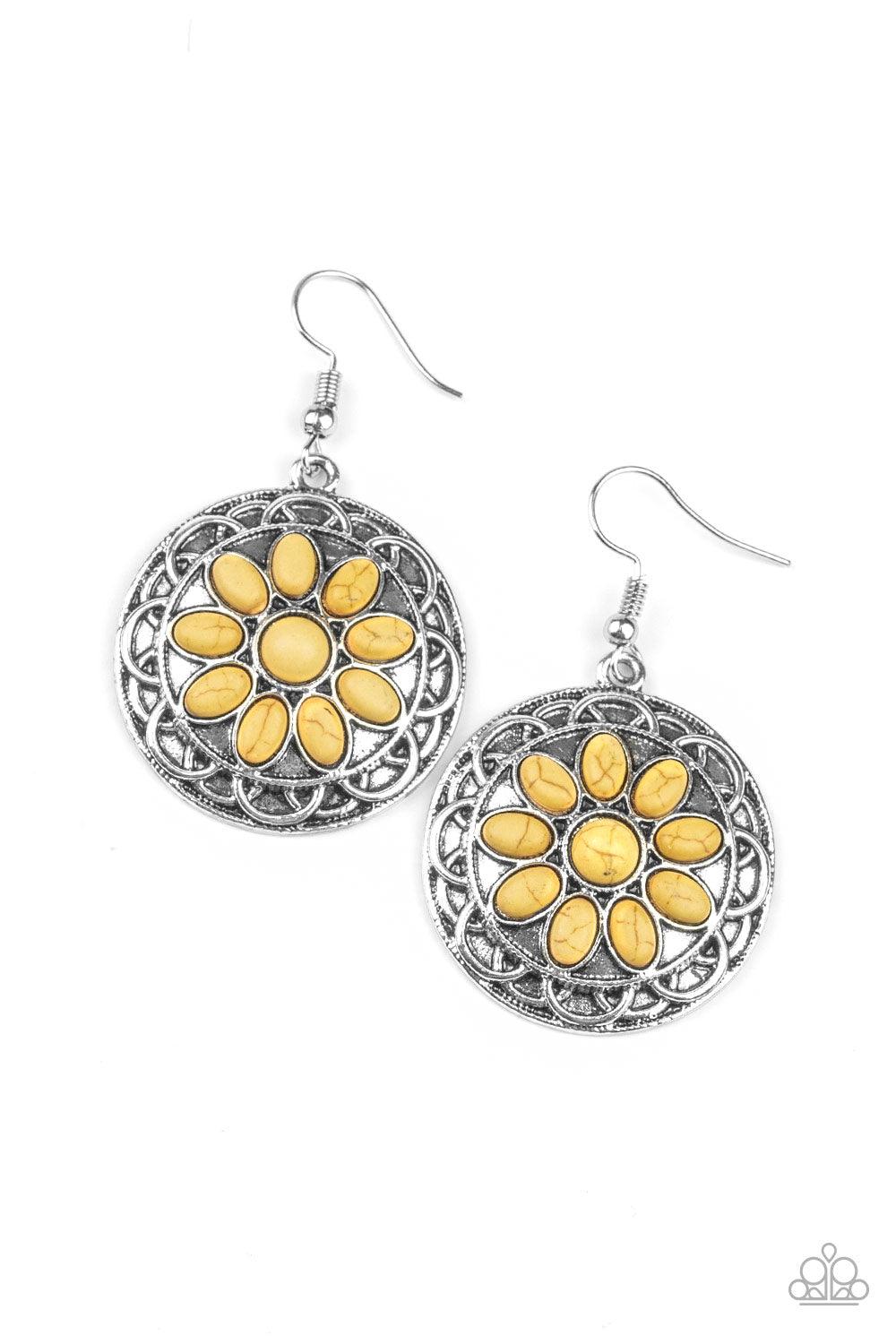 Paparazzi Accessories-Mesa Oasis - Yellow Earrings