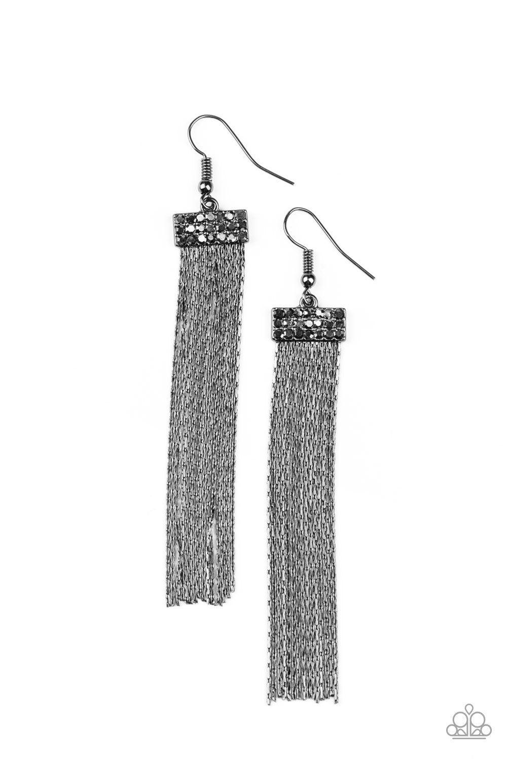 Twinkling Tapestry Black Earrings - Jewelry by Bretta
