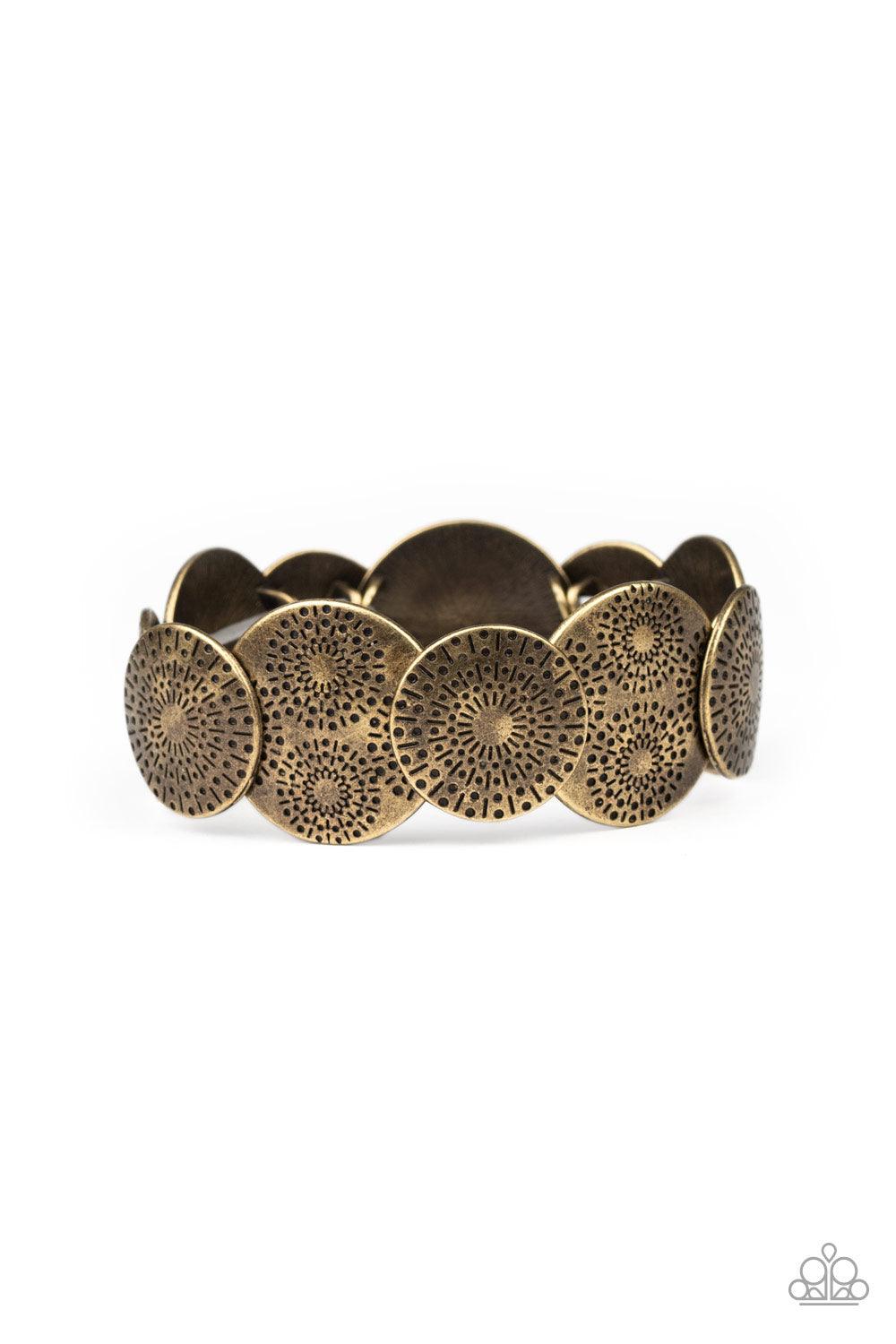Paparazzi Accessories-Pleasantly Posy - Brass Bracelet