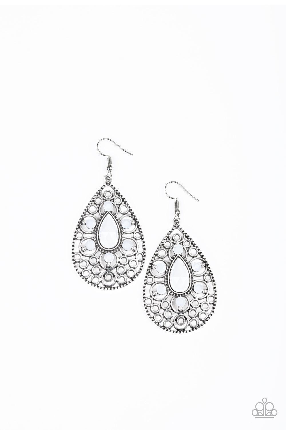 Paparazzi Accessories-Modern Garden - White Earrings