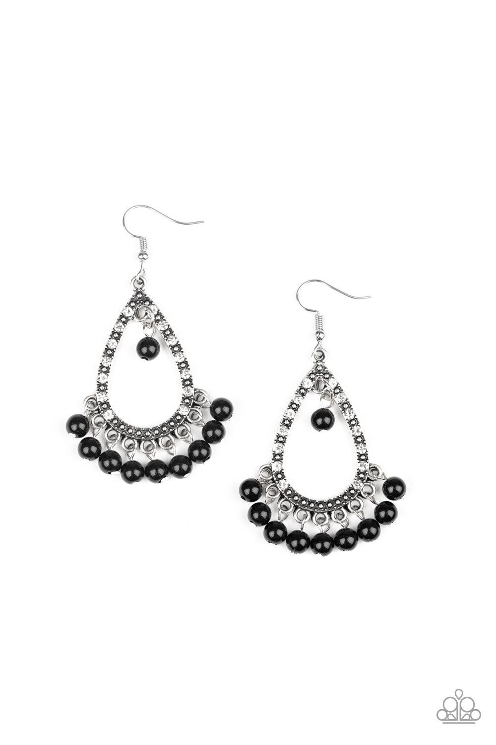 Paparazzi Accessories-Positively Prismatic - Black Earrings