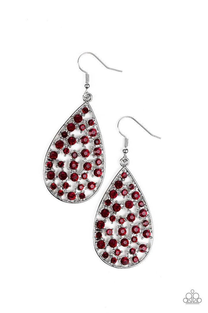 Paparazzi Accessories-Call Me Ms. Universe - Red Earrings