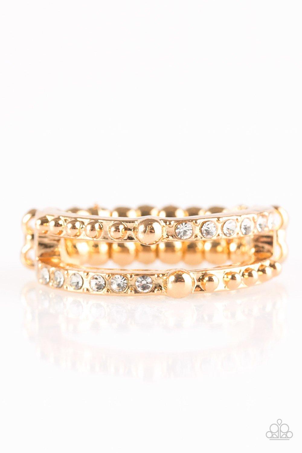 Paparazzi Accessories-Dauntless Shimmer - Gold Ring