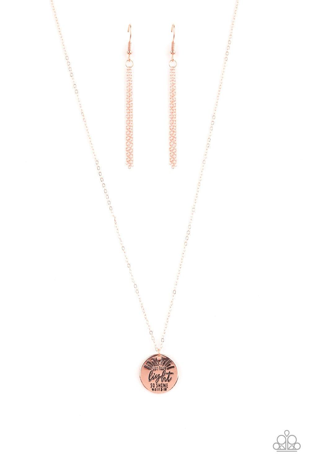 Paparazzi Accessories-Let Your Light So Shine - Copper Necklace