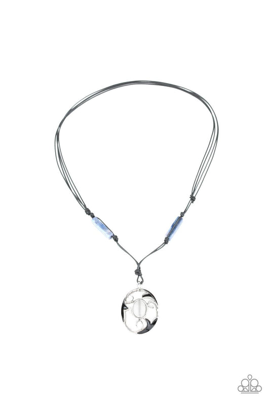 Paparazzi Accessories-Tidal Talisman - Blue Urban Necklace