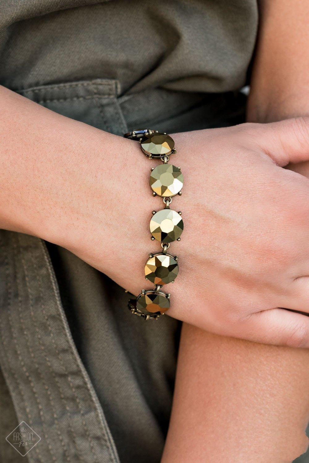 Paparazzi Accessories-Fabulously Flashy - Brass Bracelet