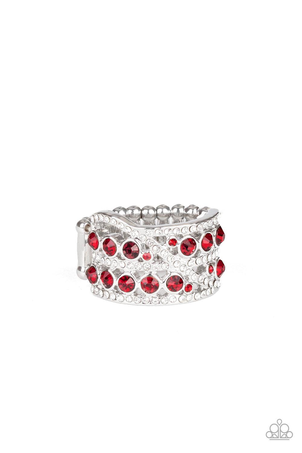 Paparazzi Accessories-Elegant Effervescence - Red Ring