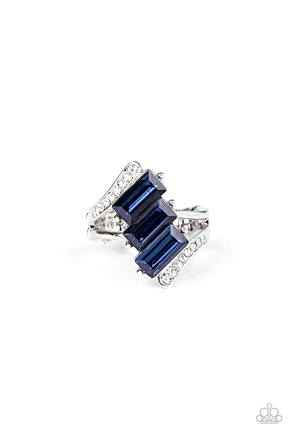 Paparazzi Accessories-Triple Razzle - Blue Ring