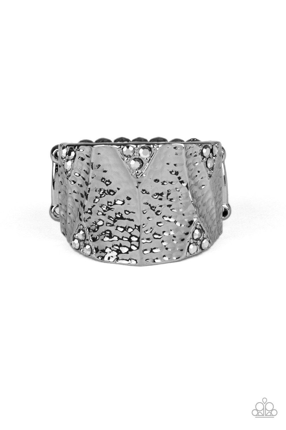 Paparazzi Accessories-Industrial Indentation - Black Ring