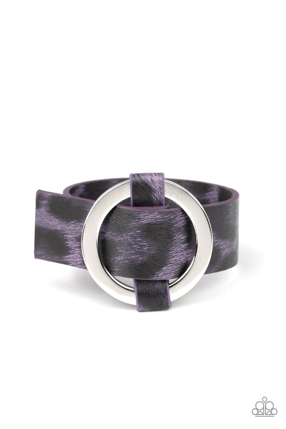 Paparazzi Accessories-Jungle Cat Couture - Purple Bracelet