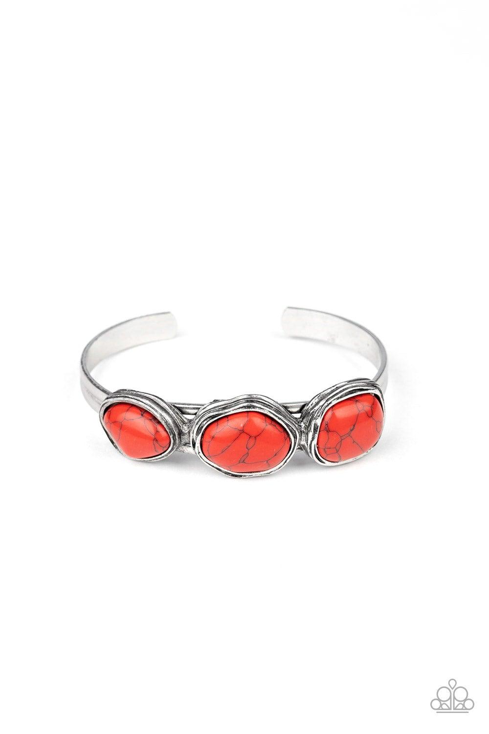 Paparazzi Accessories-Stone Shop - Red Bracelet